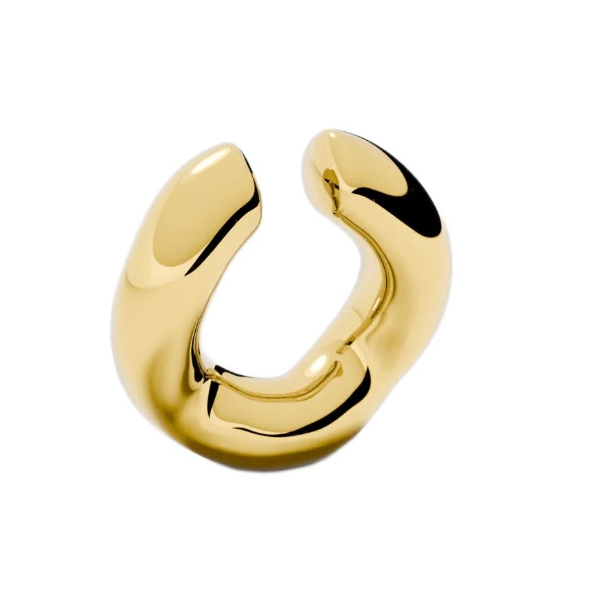 Furiosa Pozlátená single záušnice Bubbly Cuff SE-BUBBLY-G