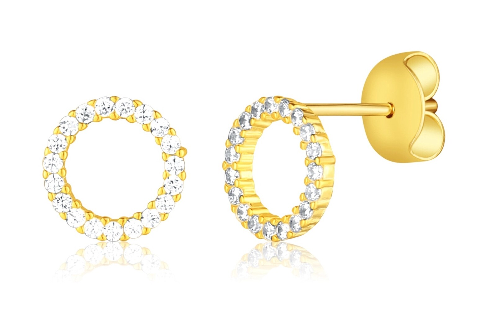 JVD Elegantné pozlátené náušnice so zirkónmi SVLE3254XD5GO00