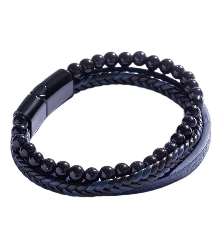 Marc Malone Moderný trojitý náramok pre mužov MCGB5035