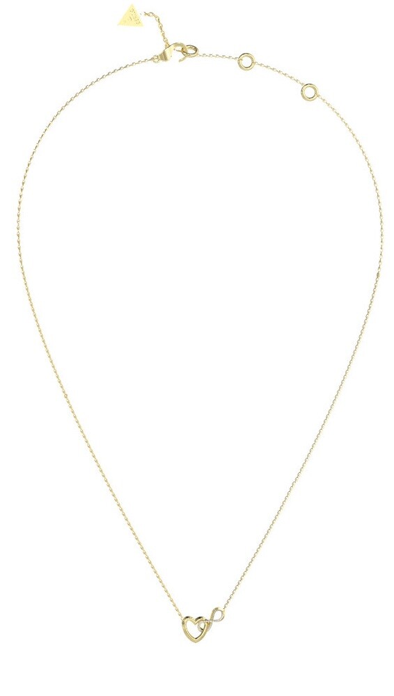 Guess Pozlátený náhrdelník Srdce a nekonečno Iconique JUBN05530JWYGT/U