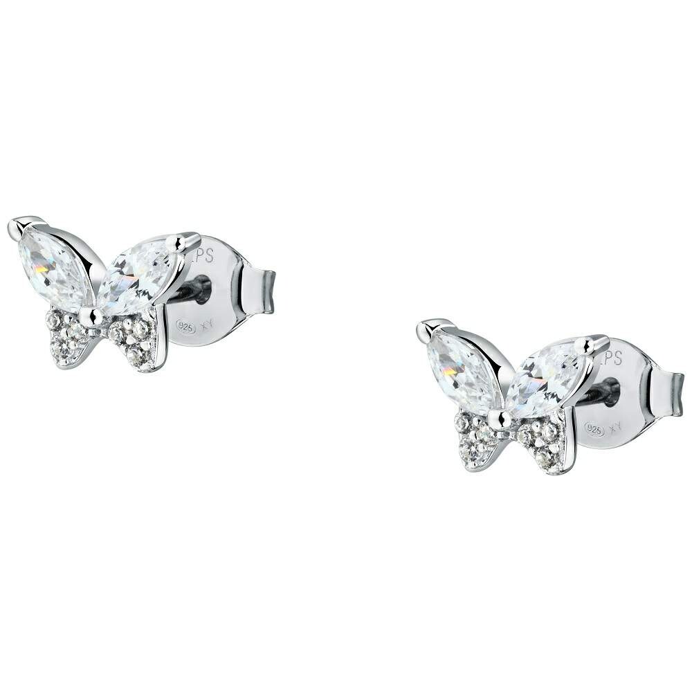La Petite Story Strieborné náušnice Motýliky so zirkónmi Silver LPS01AWV91