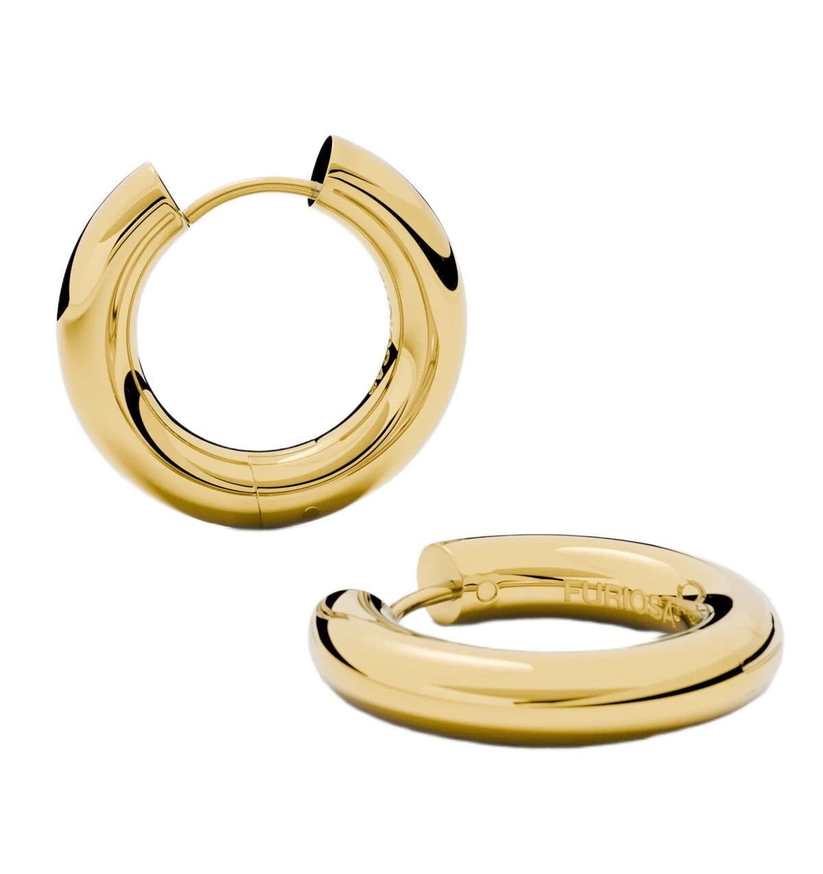 Furiosa Pozlátené kruhy Chubby Hoop SE-CCHUBBYH-G