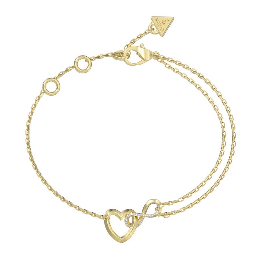 Guess Pôvabný náramok Srdce a nekonečno Iconique JUBB05531JWYG 18,4 cm