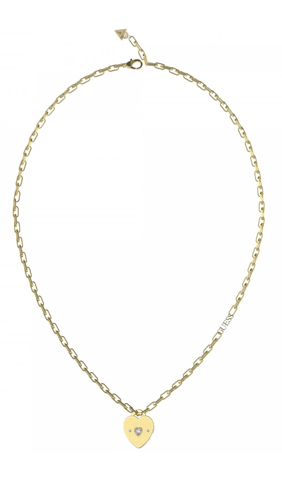 Guess Romantický pozlátený náhrdelník Guess Amore JUBN05060JWYGT/U