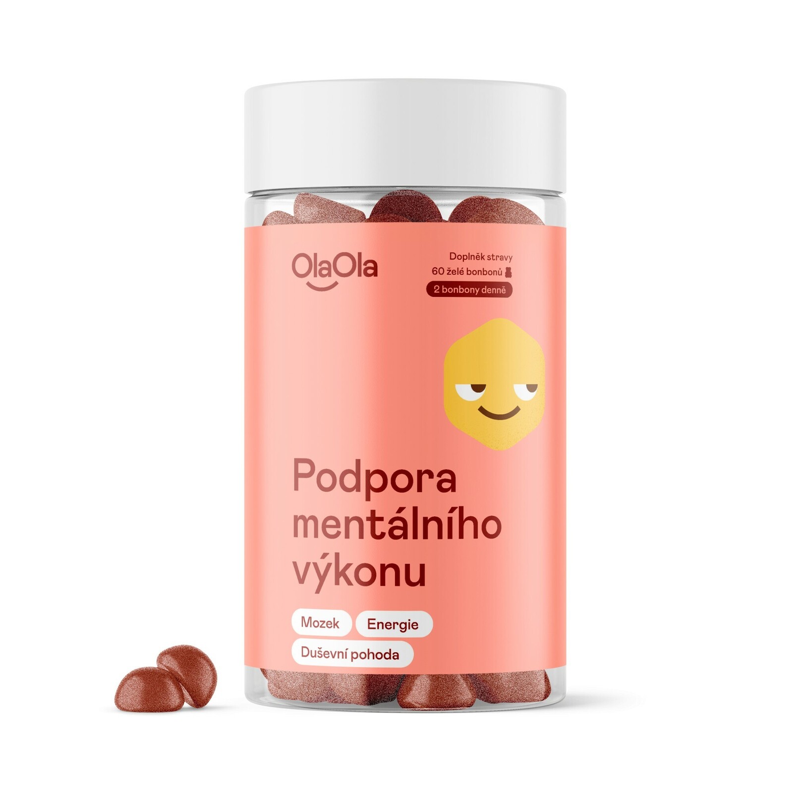 OlaOla Želé podpora mentálneho výkonu s čínskymi hubami 60 cukríkov