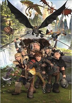 CLEMENTONI Puzzle Ako vycvičiť draka: Jazdci z Blpu 180 dielikov