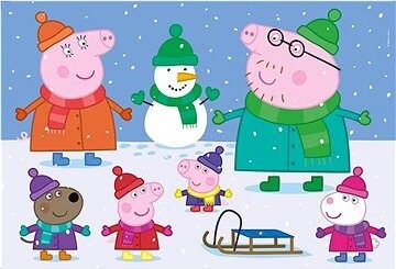 Clementoni Puzzle Prasiatko Peppa: Zima MAXI 104 dielikov