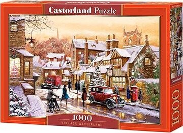 CASTORLAND Puzzle Zasnežené mestečko 1000 dielikov