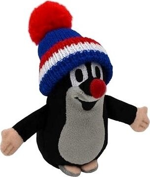 Krtko 20 cm hovoriaci, modrá trikolóra čiapka