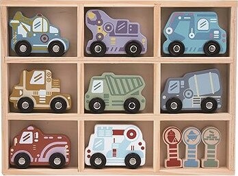 Dvěděti Sada dřevěných aut