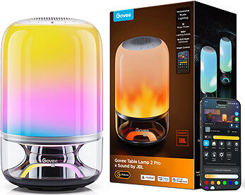 Govee Table Lamp 2 RGBW Akumulátorová lampa s reproduktorom – zvuk od JBL