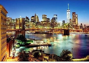 CLEMENTONI Puzzle Svetla nad Brooklynským mostom 6000 dielikov