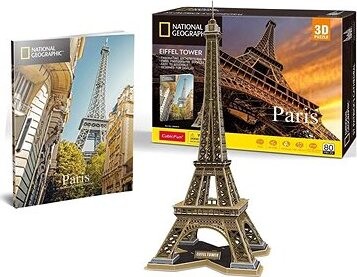 Cubicfun 3D puzzle National Geographic: Eiffelova veža 80 dielikov