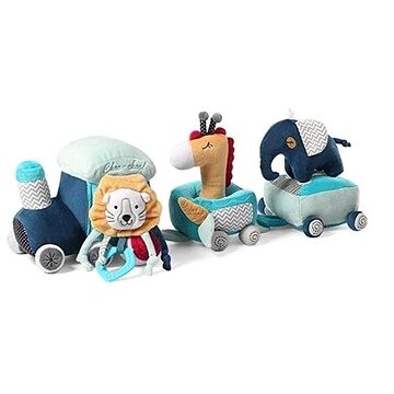 BabyOno Edukačná vzdelávacia hračka Safari train, modrá