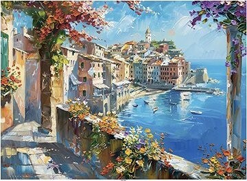 DINO Puzzle Stredomorské mestečko 1000 dielikov