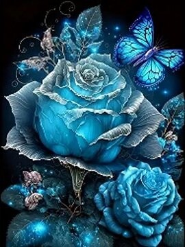 Norimpex Modrá růže 30 × 40 cm