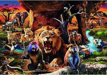 CLEMENTONI Puzzle Schůze zvířat 1500 dílků