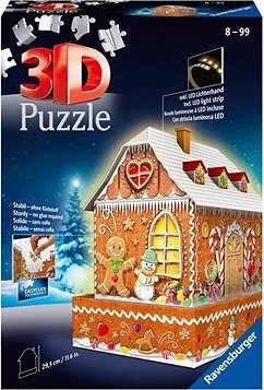 Ravensburger 3D 112371 Perníková chalúpka (Nočná edícia) 216 dielikov