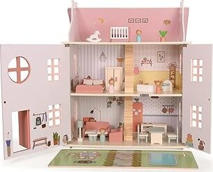 Pre dve deti Domček s bábikami ružový