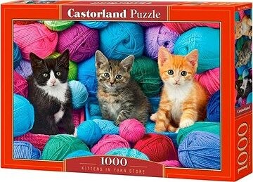 CASTORLAND Puzzle Mačiatka v obchode s priadzou 1000 dielikov