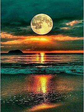 Norimpex Úplněk nad oceánem 30 × 40 cm