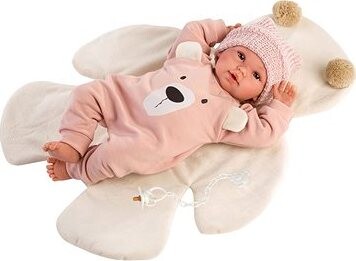 Llorens 63644 New Born – reálna bábika bábätko so zvukmi a mäkkým látkový telom – 36 cm