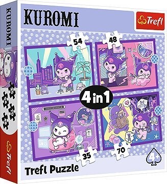 TREFL Puzzle Den s Kuromi 4v1 (35,48,54,70 dílků)