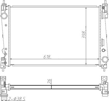 NRF Chladič, chladenie motora 550005