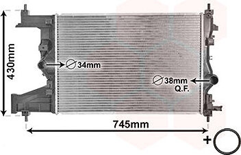 VAN WEZEL chladič, chladenie motora 37002487