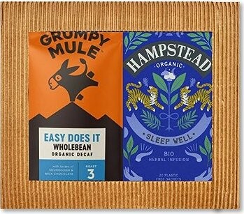 Cafédirect Easy Does It, BIO, výberová, mletá, bez kofeínu, 200 g + Hampstead Tea Sleep well 20 ks