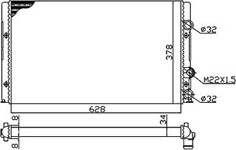NRF Chladič, chladenie motora 50457A