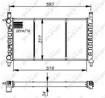 NRF Chladič, chladenie motora 58732
