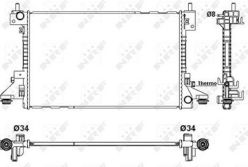 NRF Chladič, chladenie motora 53160