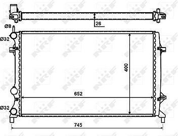 NRF Chladič, chladenie motora 59057