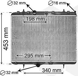 VAN WEZEL chladič, chladenie motora 40002255