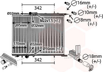 VAN WEZEL chladič, chladenie motora 40012300
