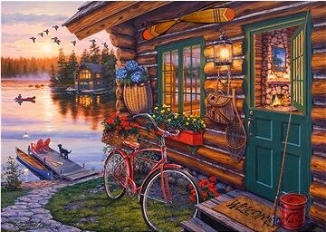 SCHMIDT Chata u jezera 1000 dílků