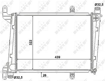 NRF Chladič, chladenie motora 53193