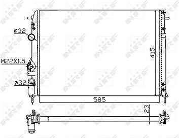 NRF Chladič, chladenie motora 58175A