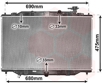 VAN WEZEL chladič, chladenie motora 27002272