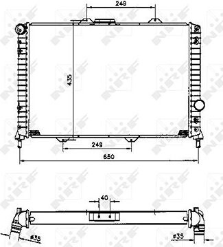 NRF Chladič, chladenie motora 58254