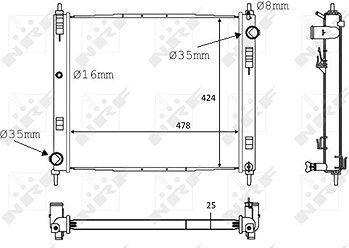 NRF Chladič motora 58231