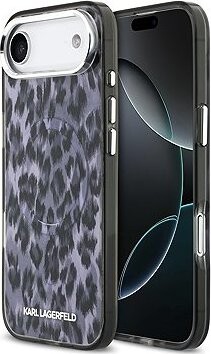 Karl Lagerfeld IML Leopard MagSafe Zadný Kryt pre iPhone Air Grey