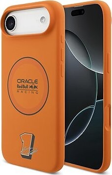 Karl Lagerfeld Red Bull Silicone Blue Ring MagSafe Zadný Kryt pre iPhone Air Orange