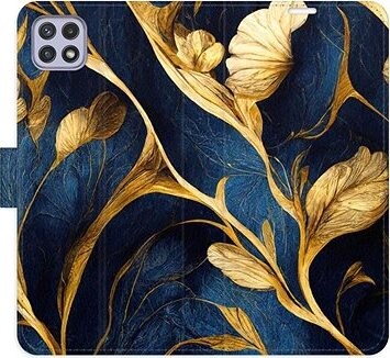iSaprio flip puzdro GoldBlue pre Samsung Galaxy A22 5G