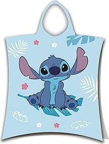 Jerry Fabrics Plážová osuška pončo 50 × 115 cm, Lilo and Stitch Blue