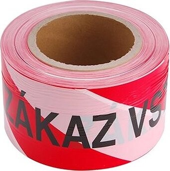 Extol Craft 9568 ZÁKAZ VSTUPU, 75 mm × 250 m, červeno-bílá