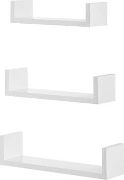 TEXTILOMANIE Sada 3 ks bielych nástenných políc NEXA