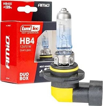 Amio LumiTec HB4 12V 51 W P22 + 135% 2k s