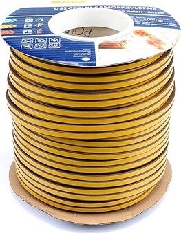 VOREL – Tesnenie na okná a dvere samolepiace, 9 × 7,5 mm, TYP D, hnedé, 100 m